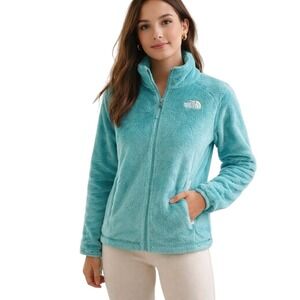 The North Face Plush Fleece Zip Jacket Teal Girls XL Women XS Small Coz